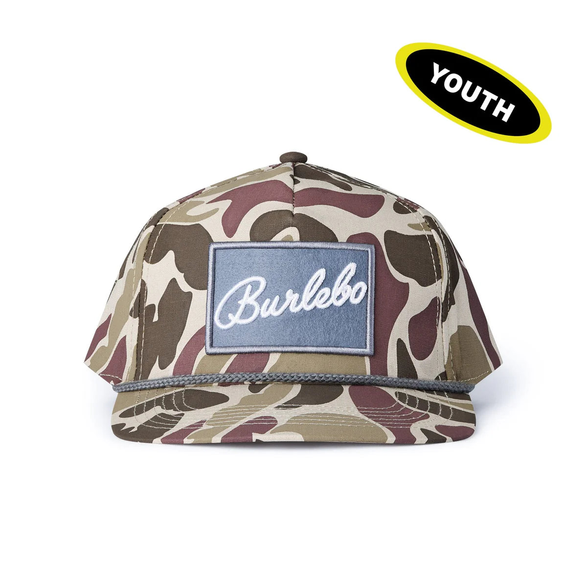Youth Cap - BURLEBO Grey Patch - Camo Tx