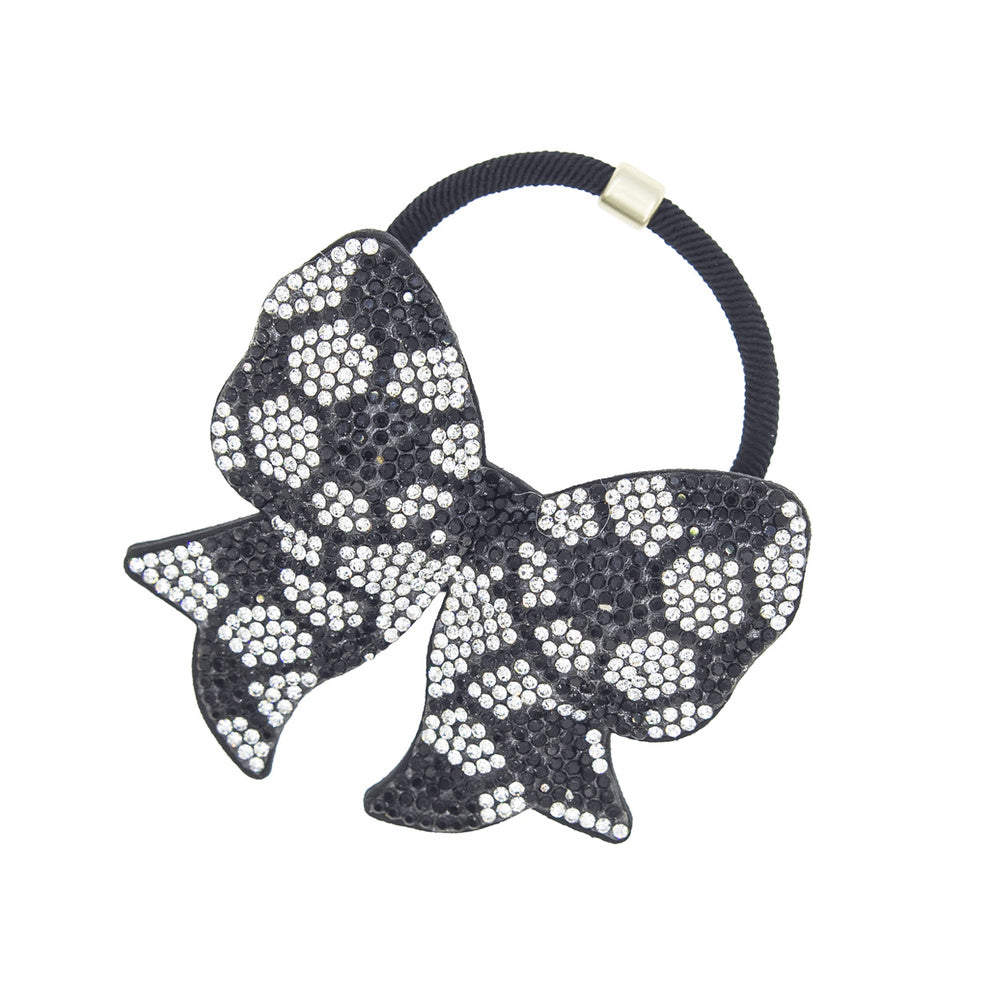 Rhinestone Sports Bow Hair Tie