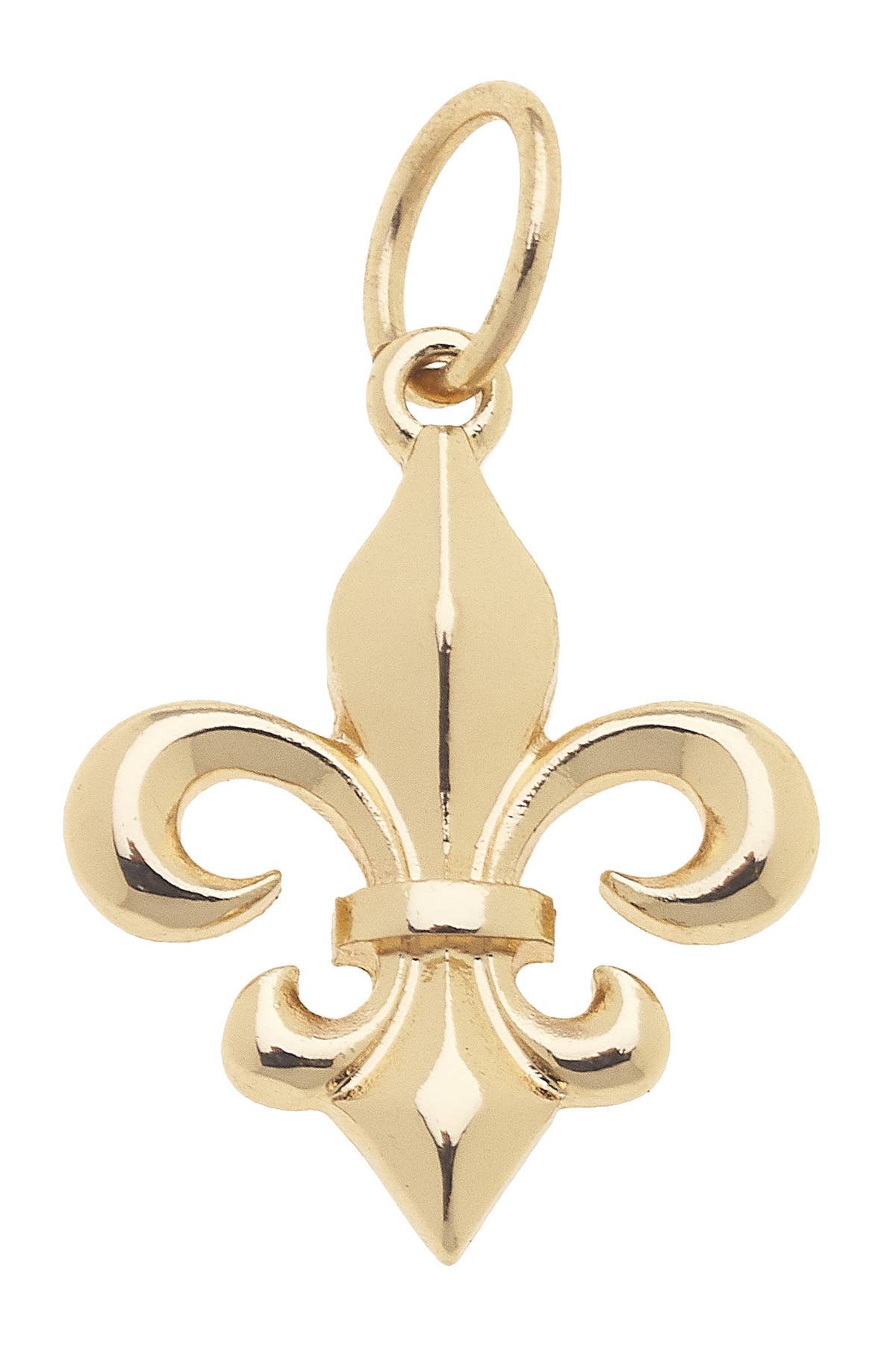 Fleur De Lis Charm in Shiny Gold