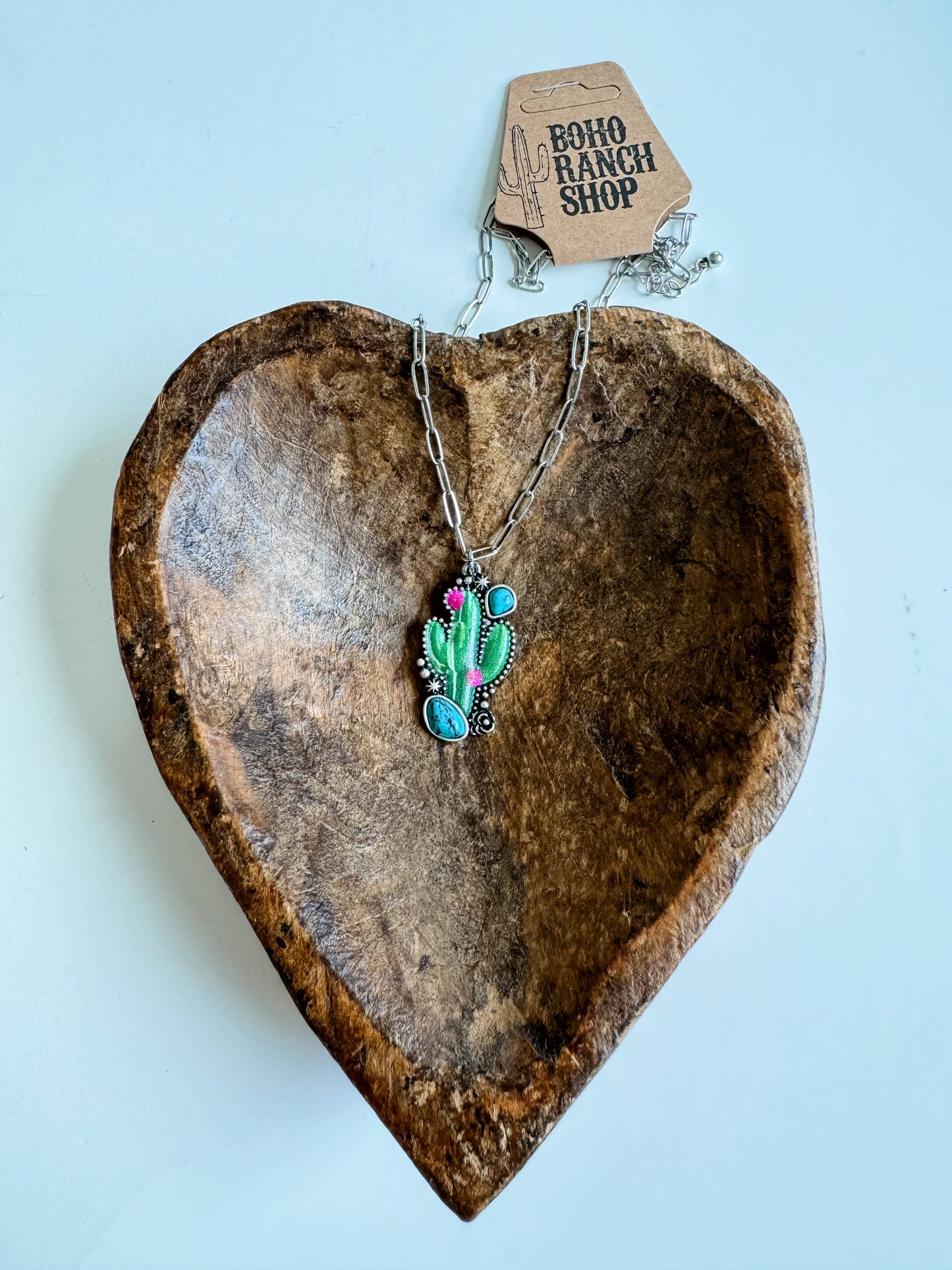 Western Pendant Necklace - Cactus | Steer : STEER