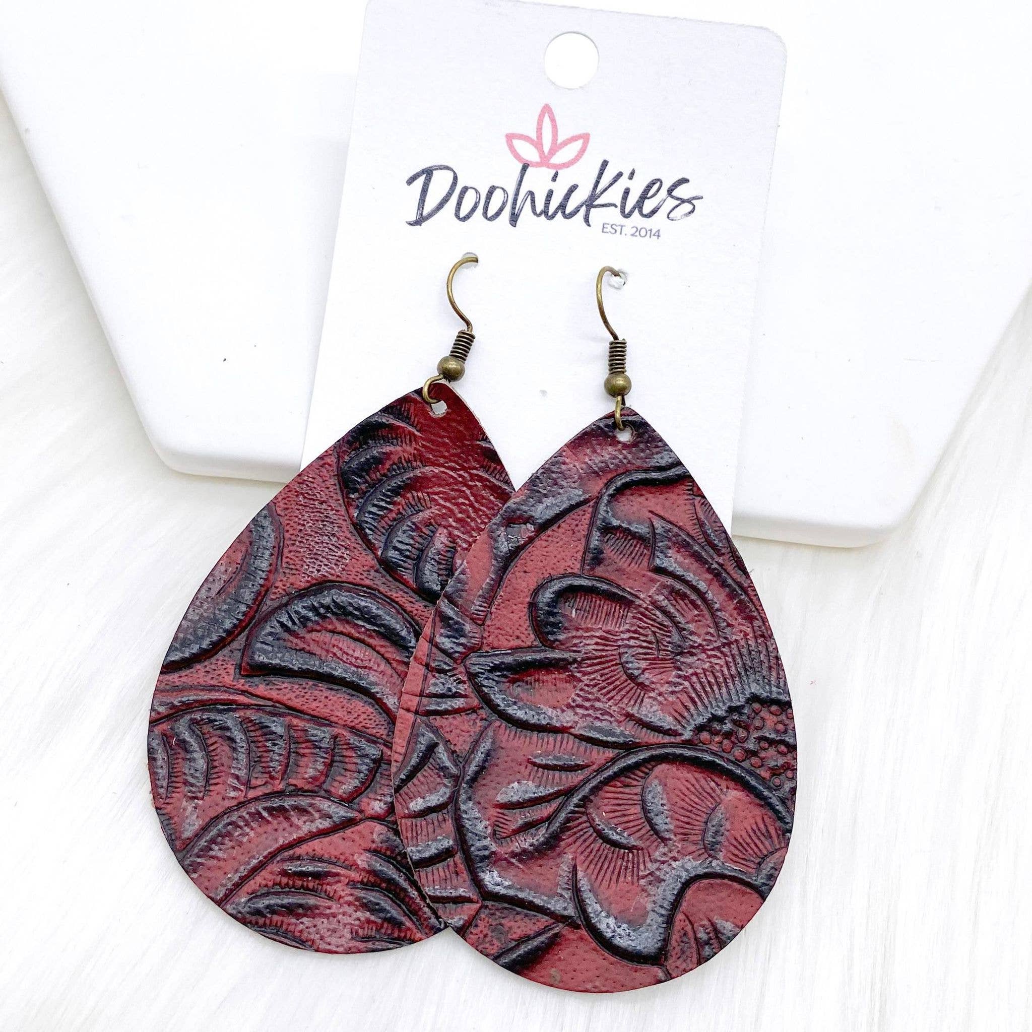 Cowgirl Swag Deep Bourbon Collection -Earrings:  Mini 1.5" Doohickie