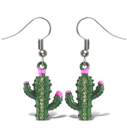 Cactus Sparkling Earrings CGlobal Fl/Tx