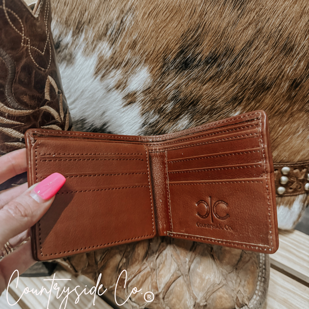 Longhorn Edition Westin Cowhide Men's Wallet Texas Western Cowhide