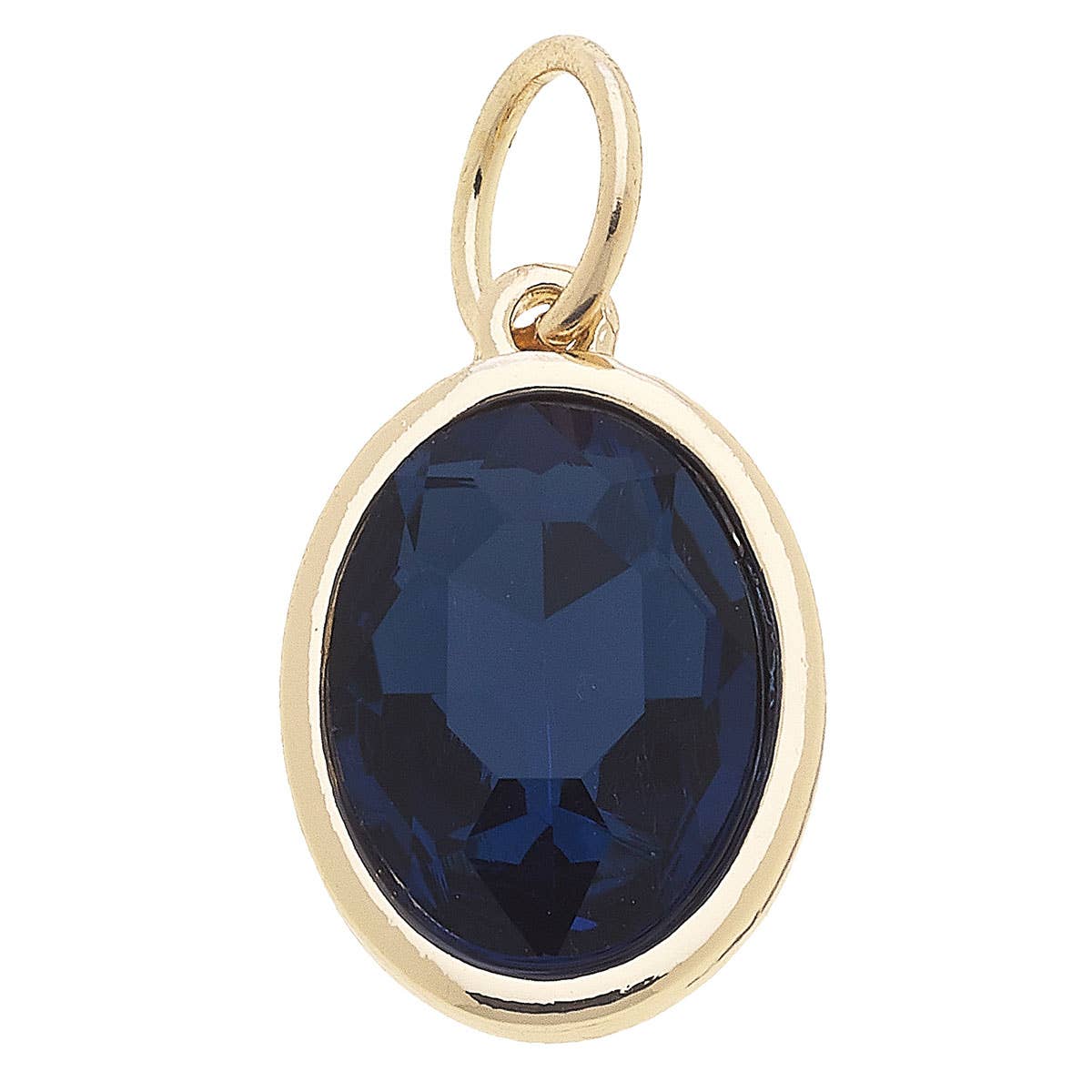 Glass Birthstone Charm: April / "Diamond" Clear canvas