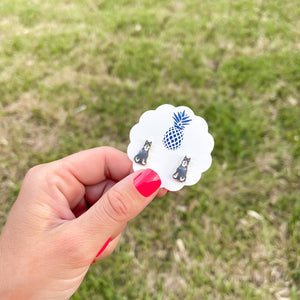 Schnauzer Enamel Stud Earrings Prep obsessed