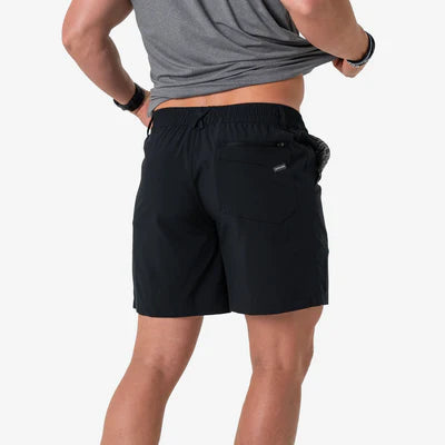 Matte Black 5.5” Everyday Shorts With Retro Duck Camo Pocket 55ES-MB-RDC Tx