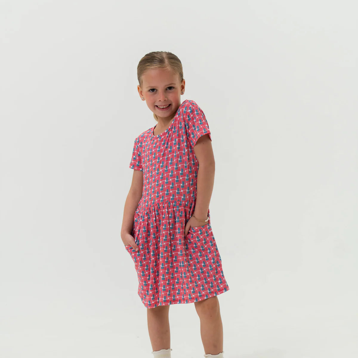 Youth Moxie Dress - American Flags Tx/ Fl