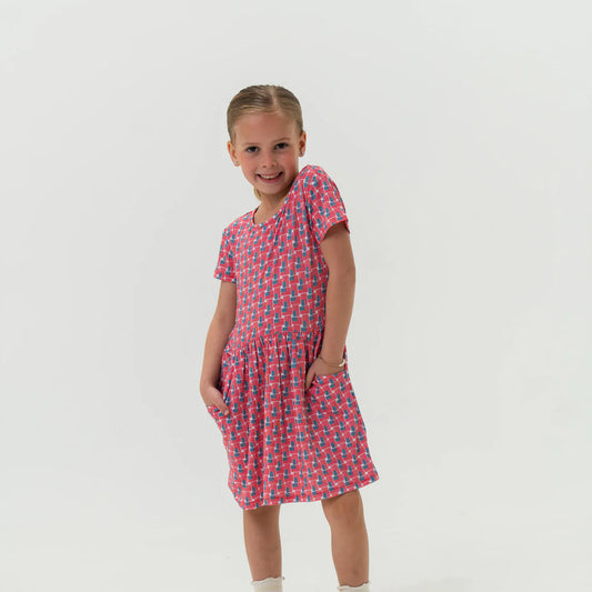 Youth Moxie Dress - American Flags Tx/ Fl