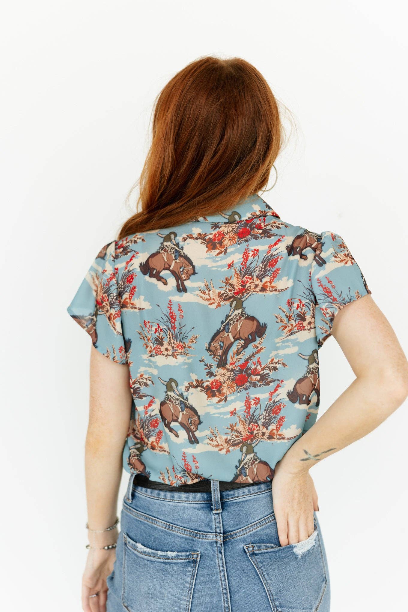FLORAL BUCKING HORSE  TH