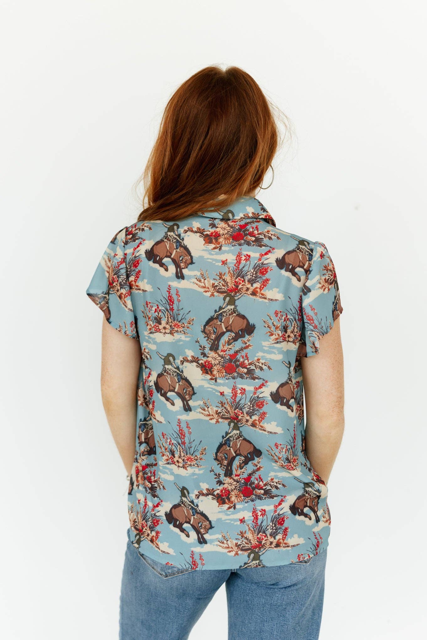 FLORAL BUCKING HORSE  TH