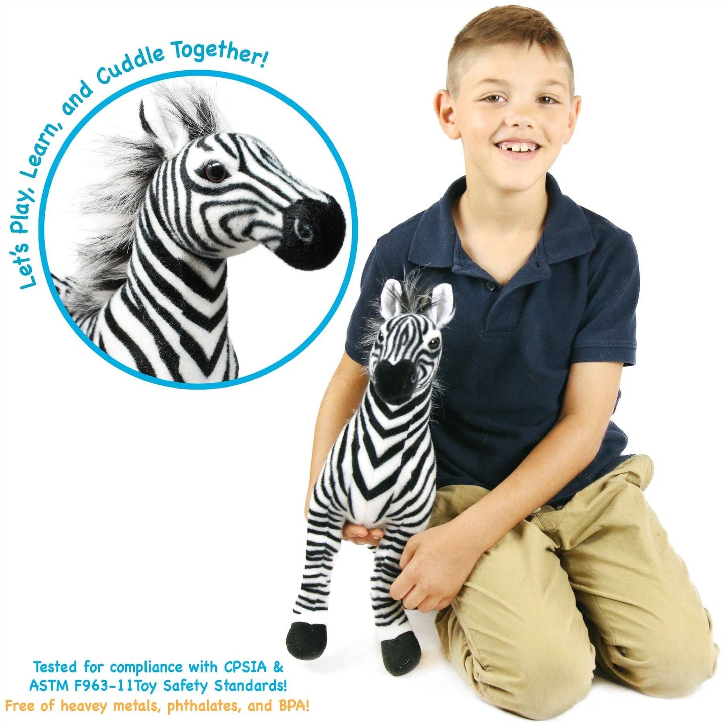 Zebenjo The Zebra | 16 Inch Stuffed Animal Plush Viahart