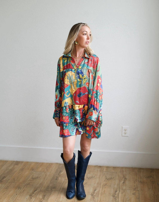 COWBOY SATIN DRESS  TH