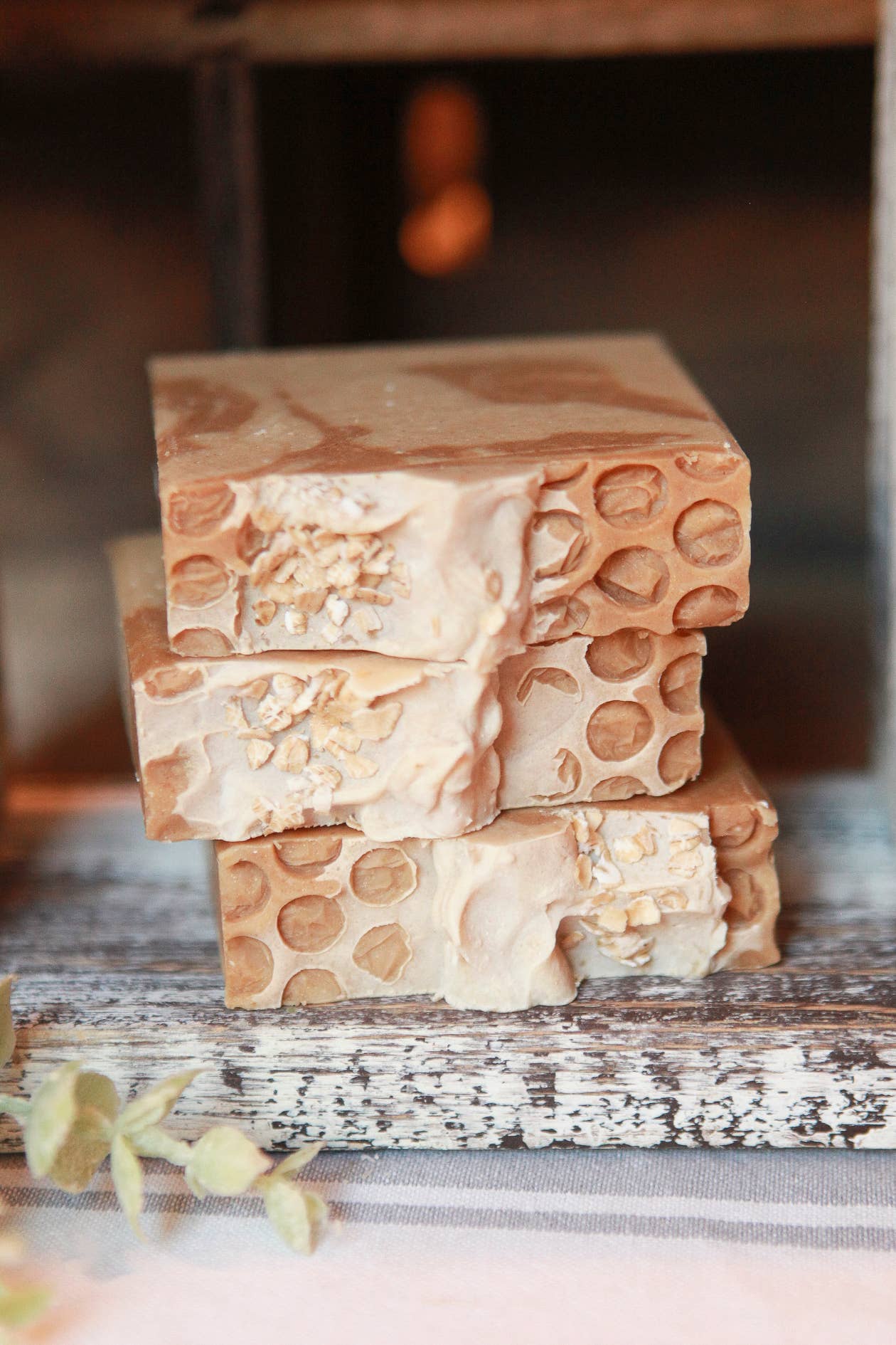 Oatmeal, Goats Milk & Honey Cold Process Bar Soap, 4 oz.