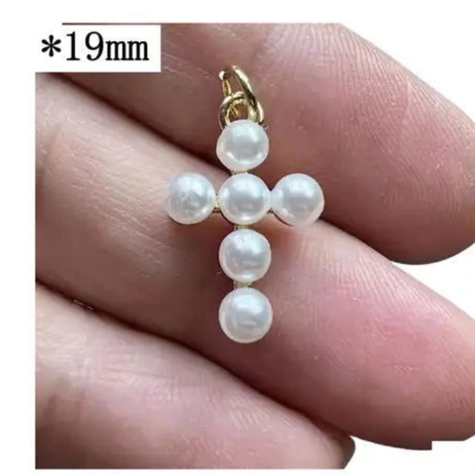 Pearl Cross Charm ~ Deep South Originals