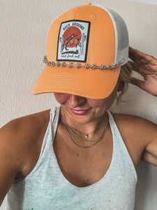 Buck Around Hat: Peach regular hat Modern Cowgirl  (chain not included)