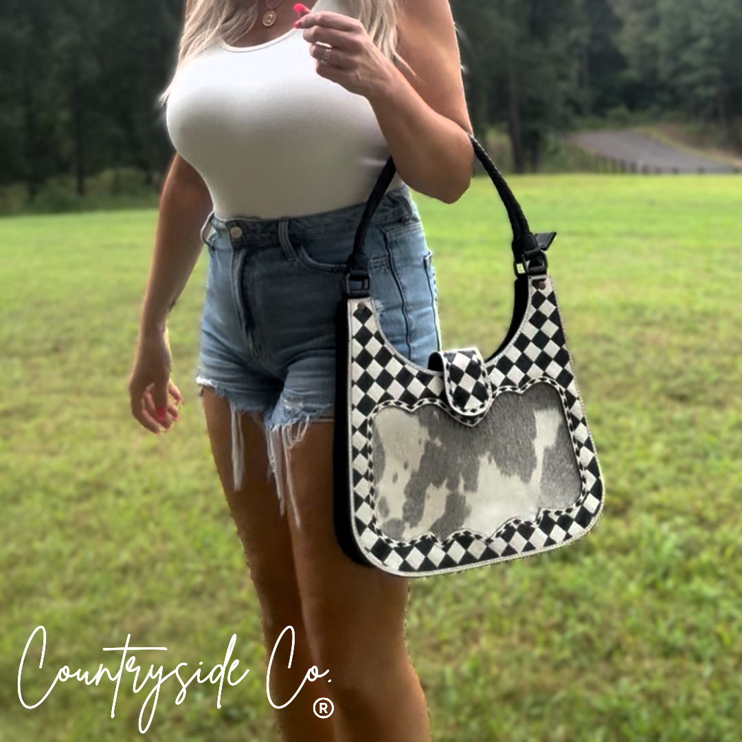 Ranch Glam Tooled Leather Purse Texas Western Cowhide