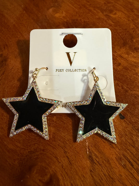 Enamel Star Earrings