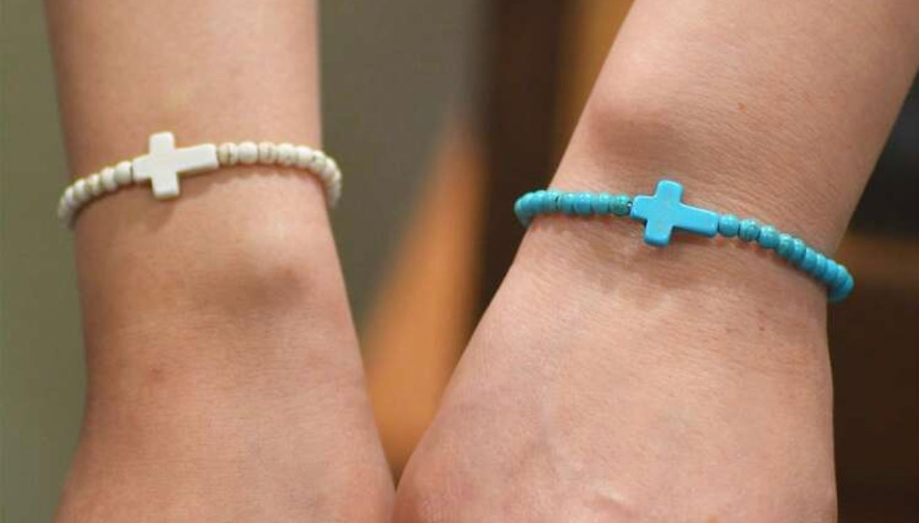 Beaded Cross Bracelet