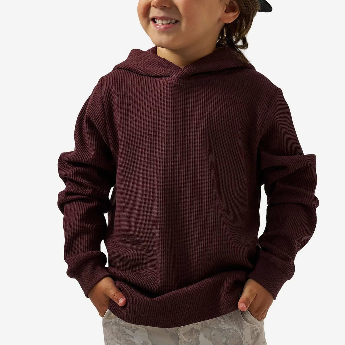 Maroon Youth Burlebo Thermal Hoodie TX Y-TH-MAR