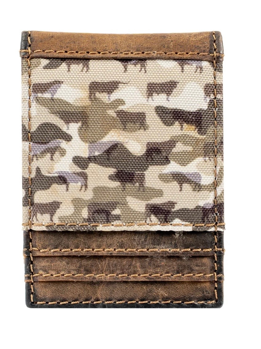 Bull Camo Money Clip Card Wallet STS60002