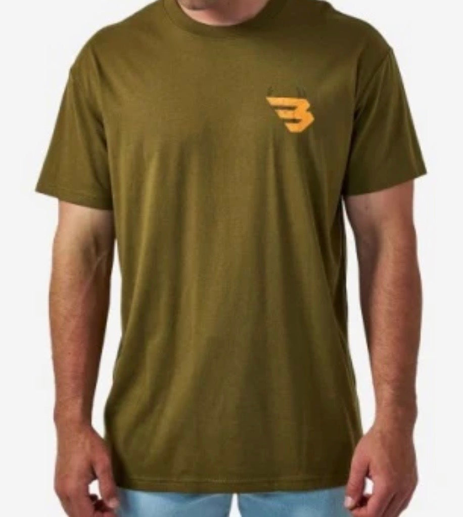 Men's Burlebo Hunter Green
Deer Flying B Logo Short Sleeve Tee Tx/ Fl SST-DRFB-HNTG