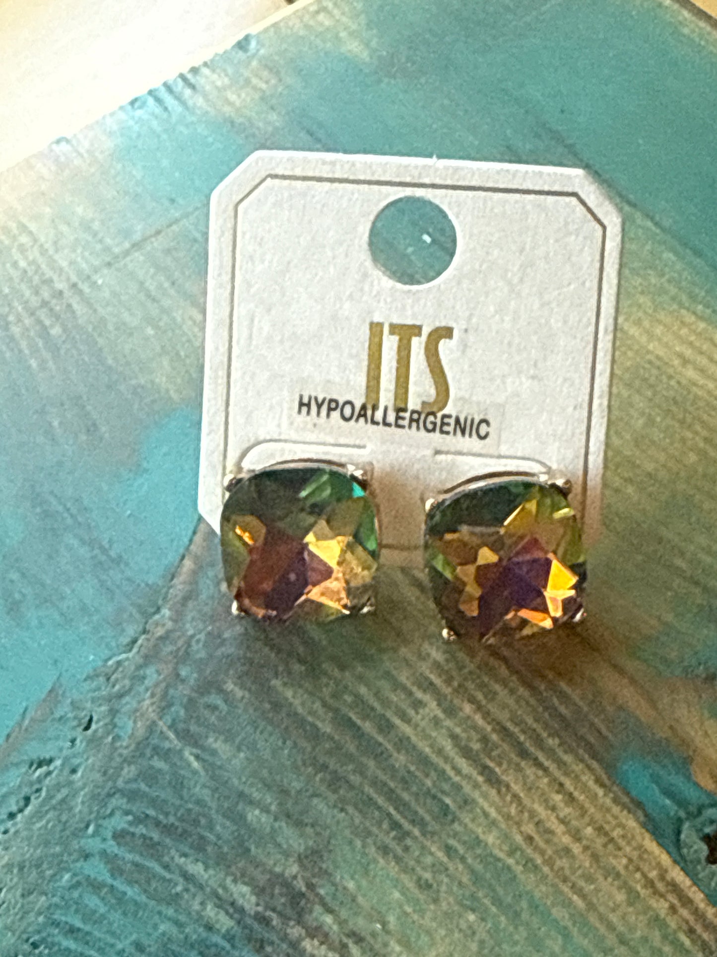 Square Its Crystal Studs