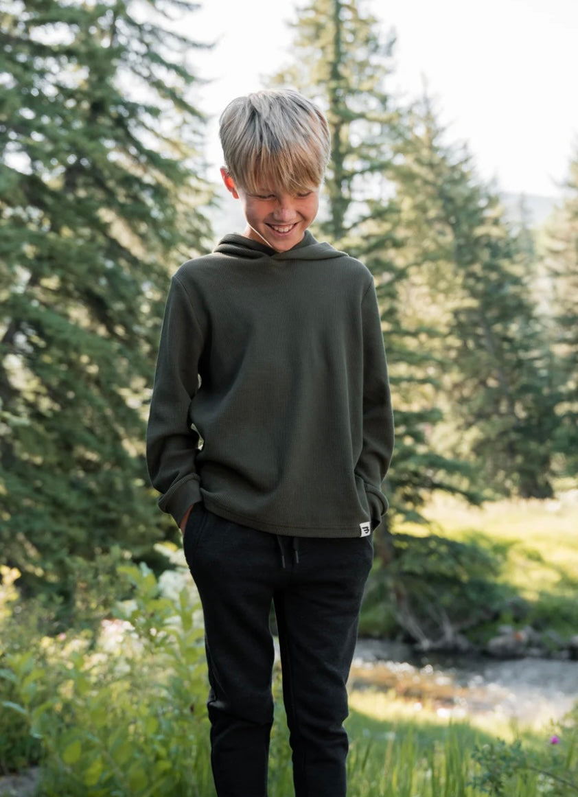 Youth Heather Black Joggers Burlebo