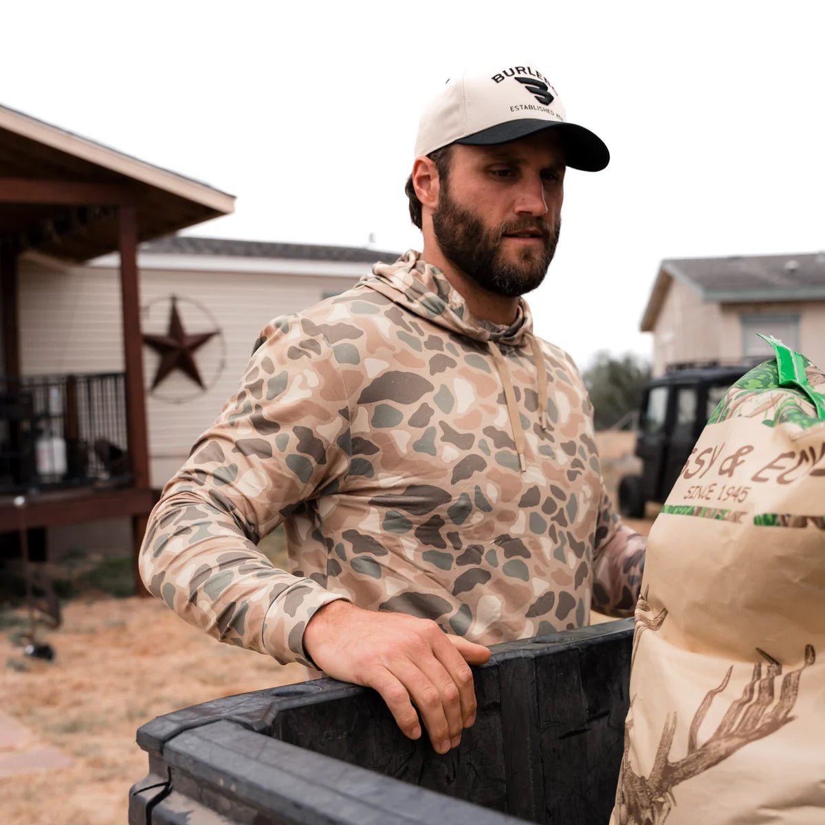 Pintail Camo Performance Hoodie  with UPF 50 Sun Protection Burlebo Tx/ Fl