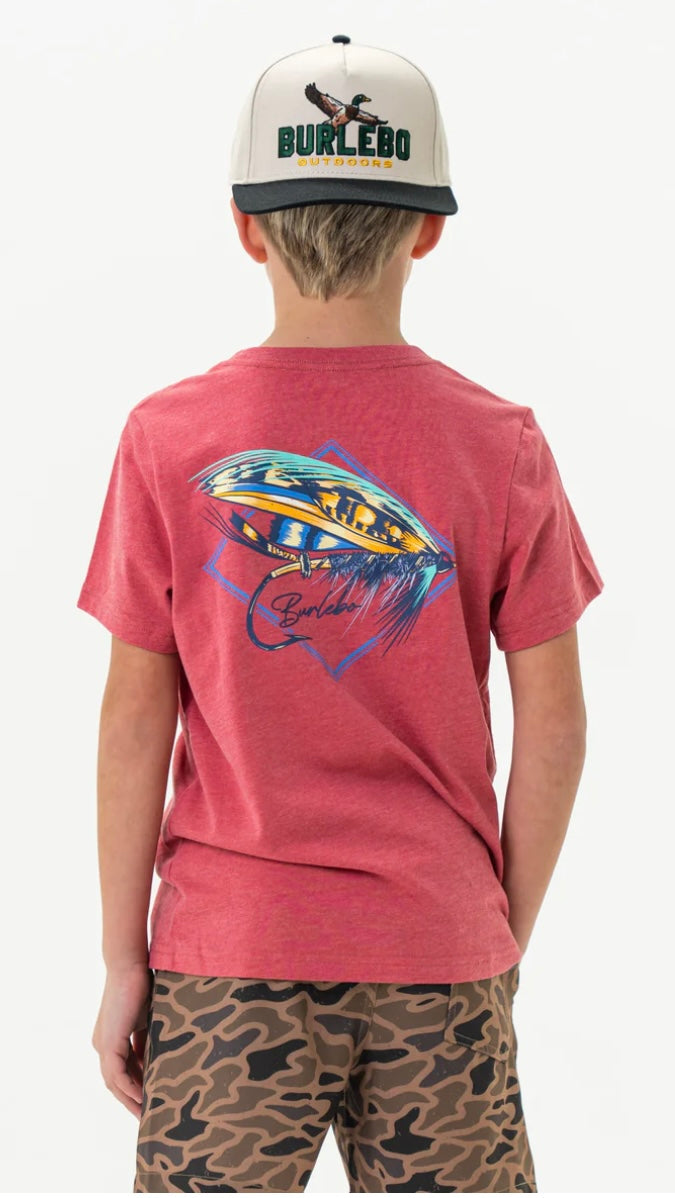 Big Fly Youth Tee Burlebo Crimson