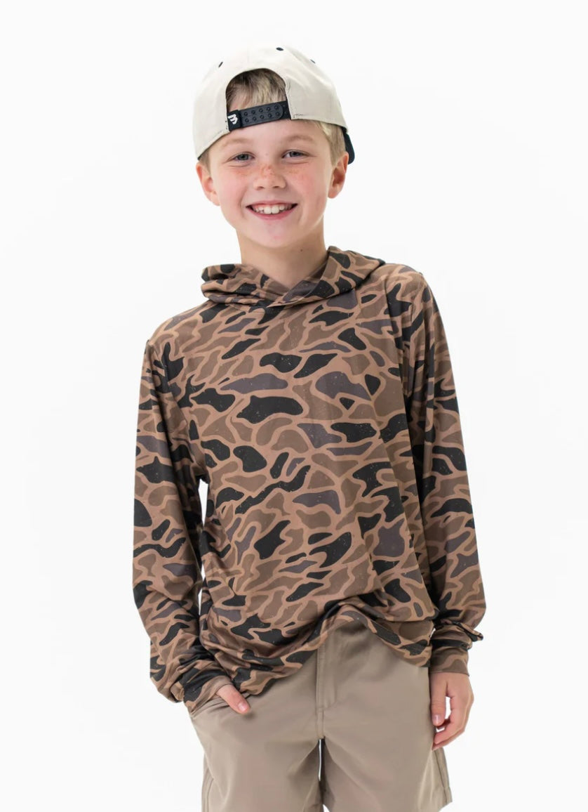 Gauge Camo Youth Performance Hoodie Burlebo