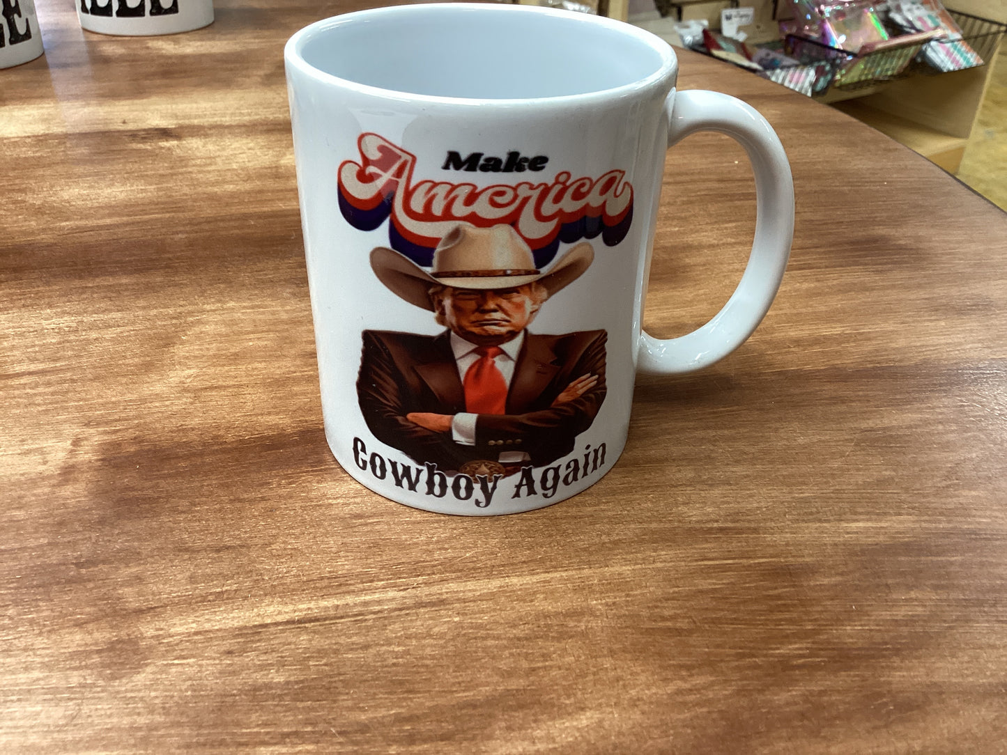 Make America Cowboy Again coffee cup