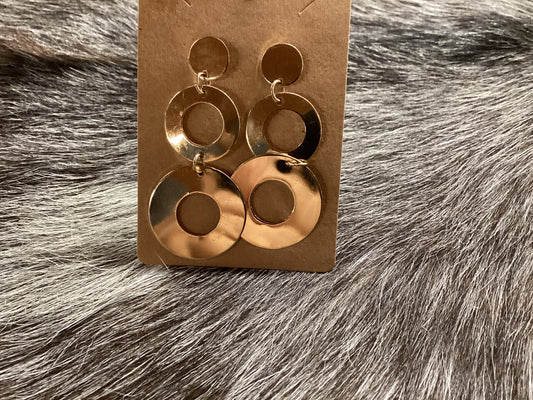 Gold disc earrings