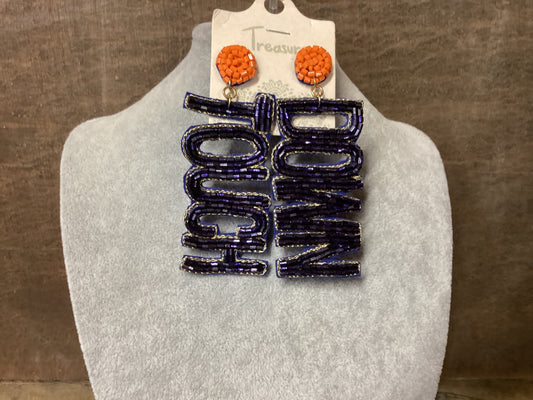 Touchdown beaded earrings