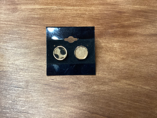 Furry cow print earrings