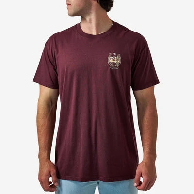 Horseshoe Maroon Burlebo Short Sleeve T Shirt SST-HORS-MAR