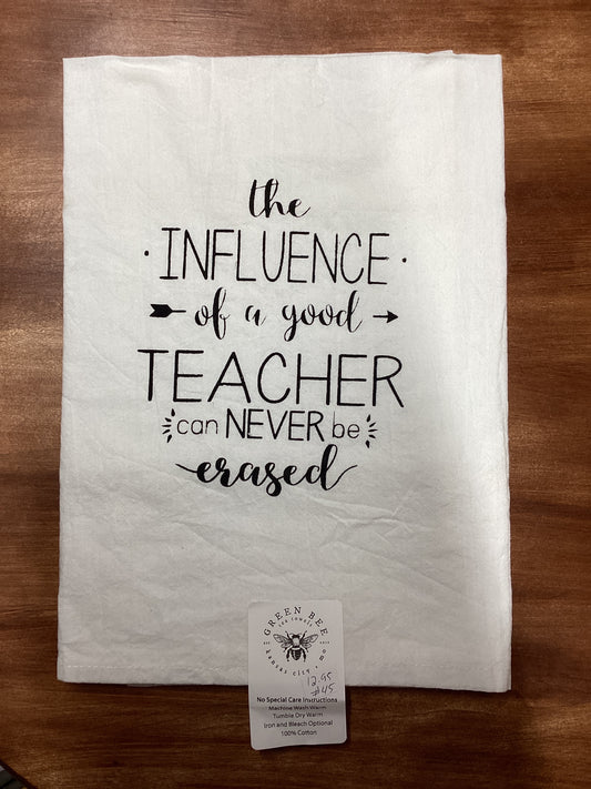 Teacher Dish Towel Green Bee