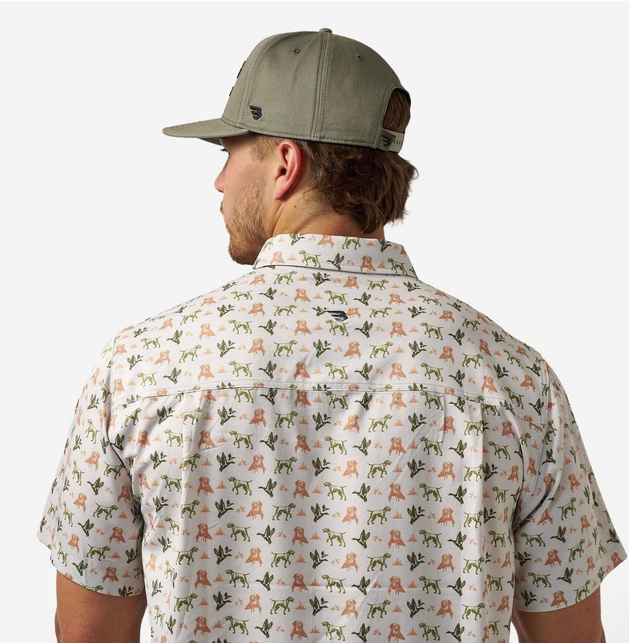 MALLARD DUCK DOG PERFORMANCE BUTTON UP Burlebo PBU-MDD Fl