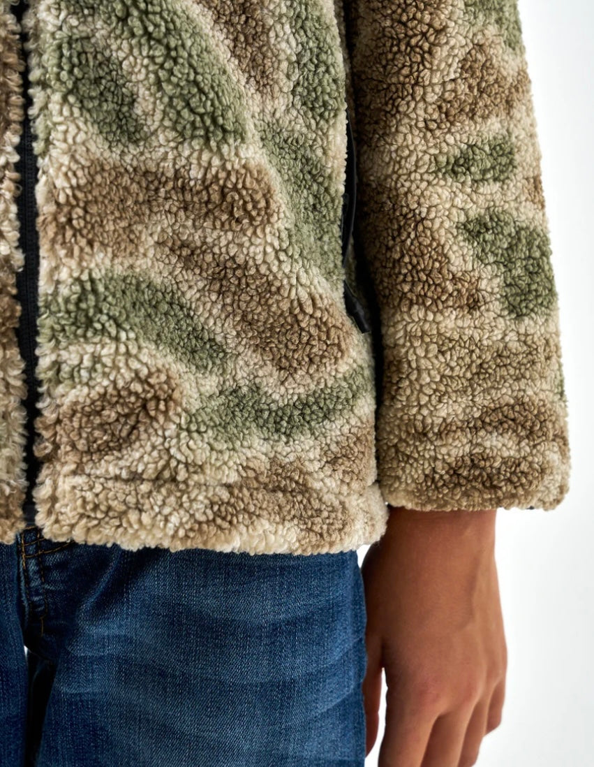 Youth Alpine Camo Sherpa Jacket Burlebo