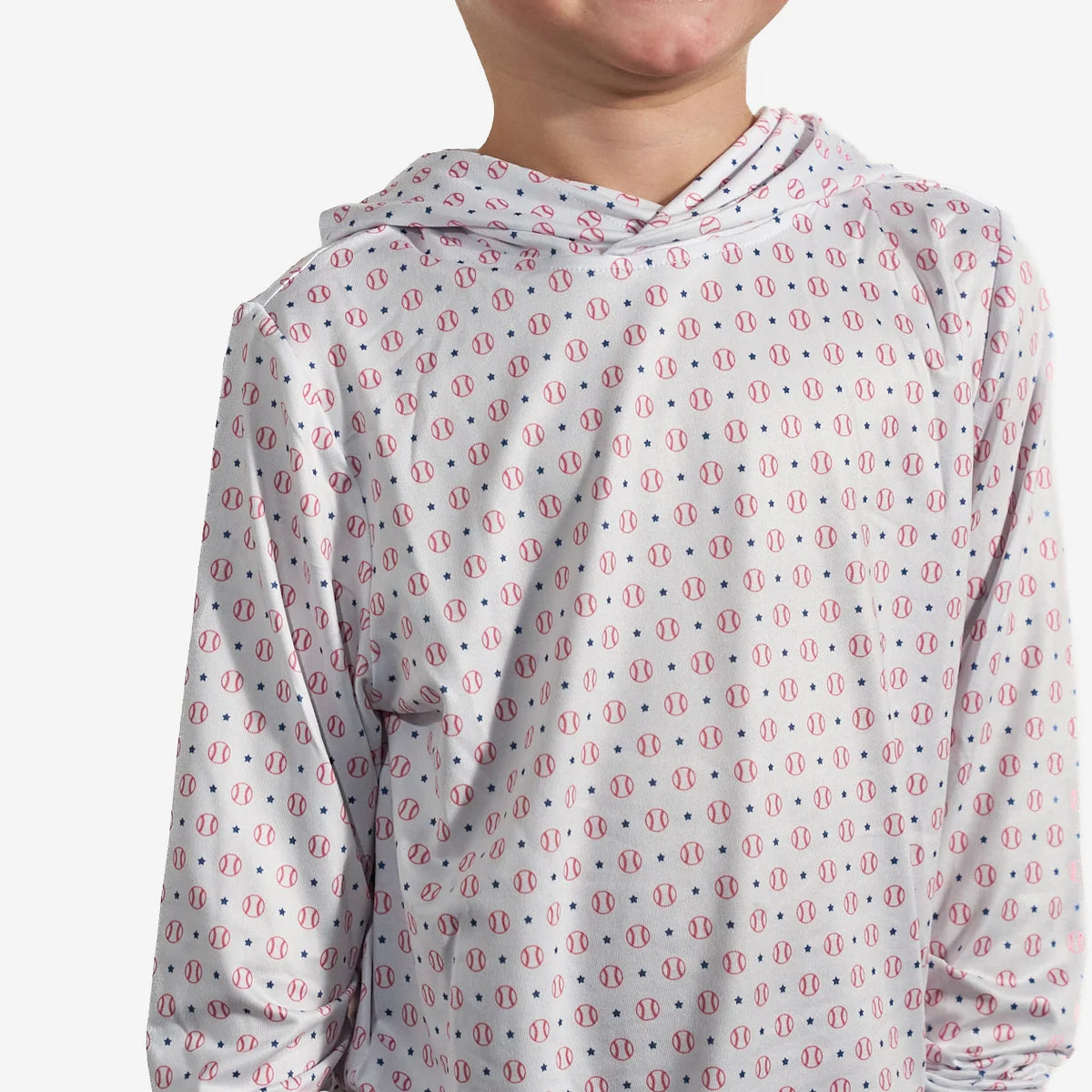 Baseball Youth Burlebo Performance Hoodie UPF 50 Sun Protection Y-PH-BASB