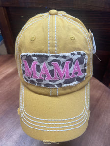 Mama With Leopard Patch Ball Cap