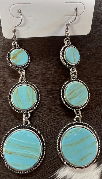 Circle Trio Tiered Western Earring Ace