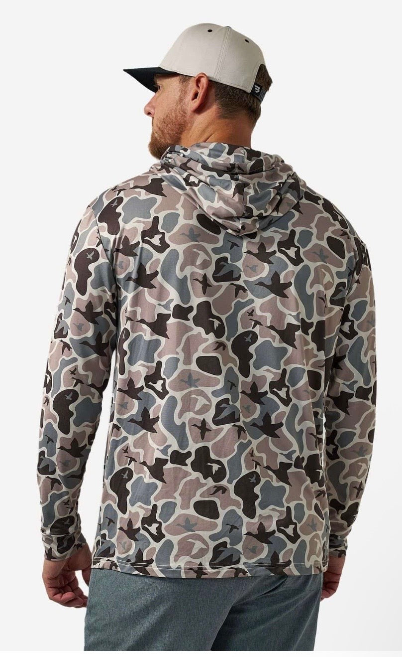 Mallard Mayhem Burlebo Performance Hoodie Tx/ Fl UPF 50 Sun Protection PH-MMAYC