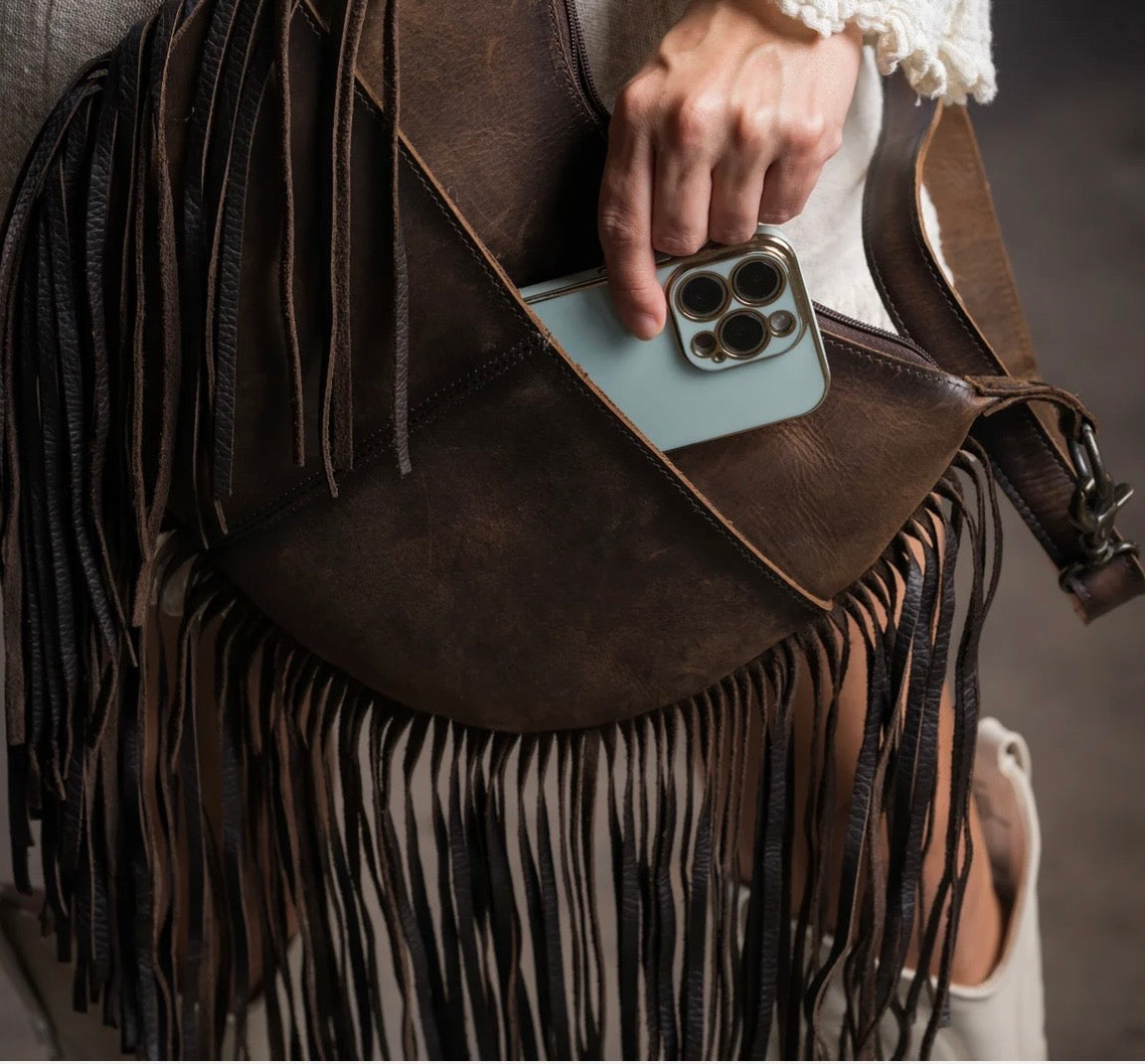 Baroness Nelly Fringe Concealed Carry Crossbody STS RANCHWEAR Handbag STS34937