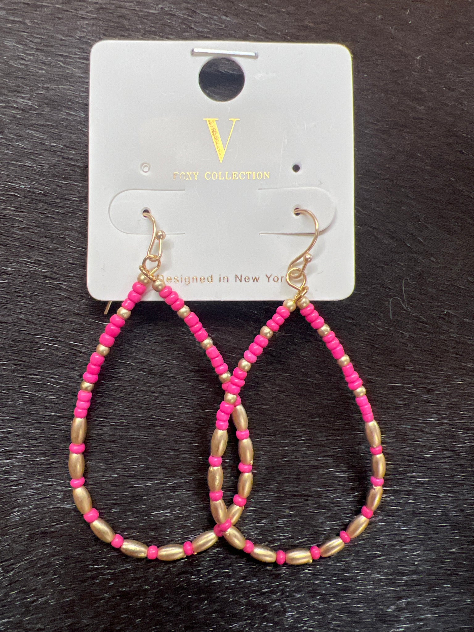 Single HOOP SEED BEAD Earrings Ace