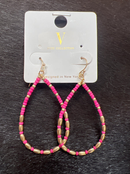 Single HOOP SEED BEAD Earrings Ace