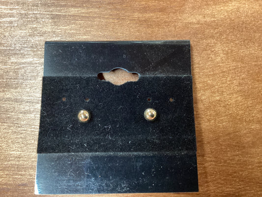 Gold stud earrings