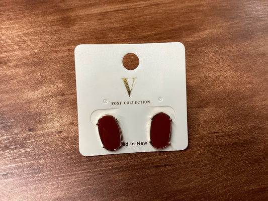 Gold trim/brown earrings