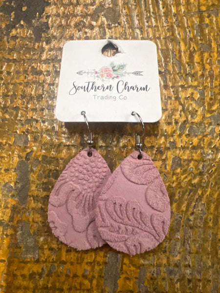 Mini Spring Collection Pink 1.5”  Earring (leather): Doohickie