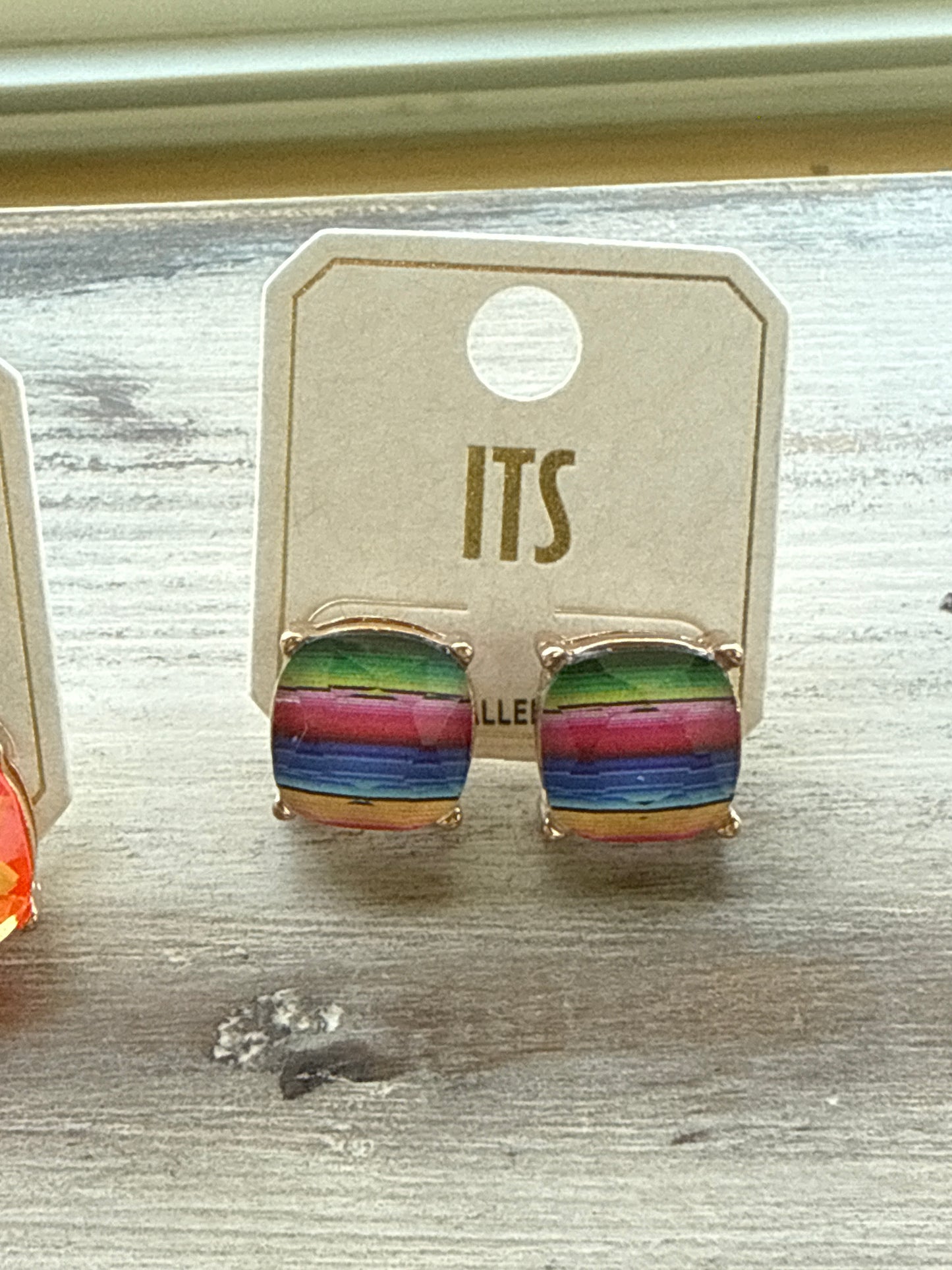 Square Its Crystal Studs