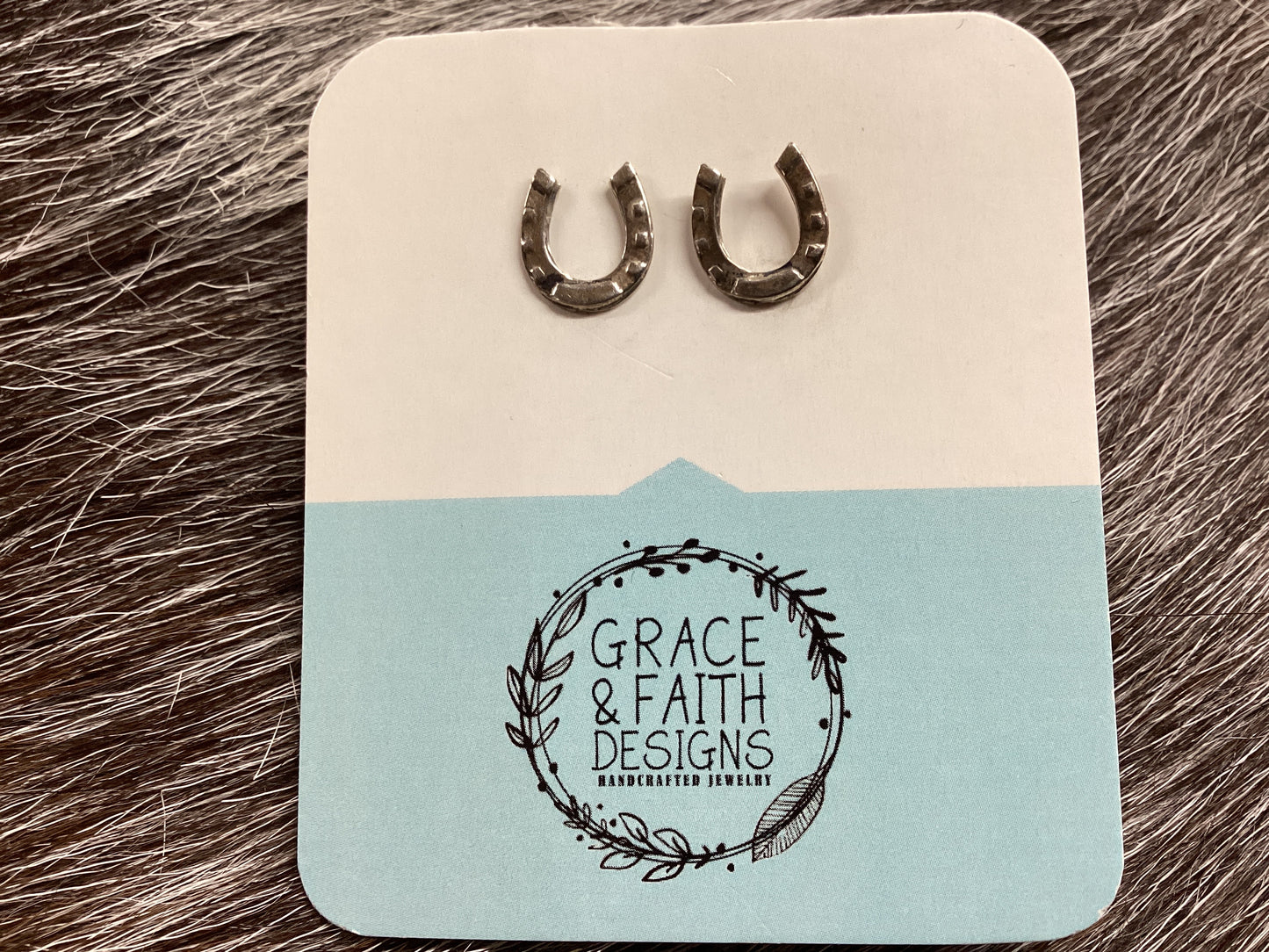 Grace & Faith horseshoe earrings